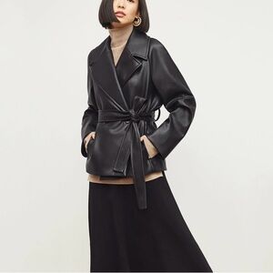 MM Lafleur The Alphonso Vegan Leather Black Jacket